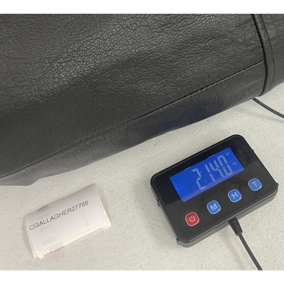 Vintage Mens Motorcycle Biker Leather Jacket cafe Size L Black Full Zip 90s - Picture 7 of 7